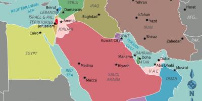 Kart Oman xəritəsi Yaxın Şərq